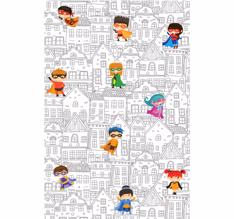 Superhrdinové ve městě superhrdinaroleta - TenStickers