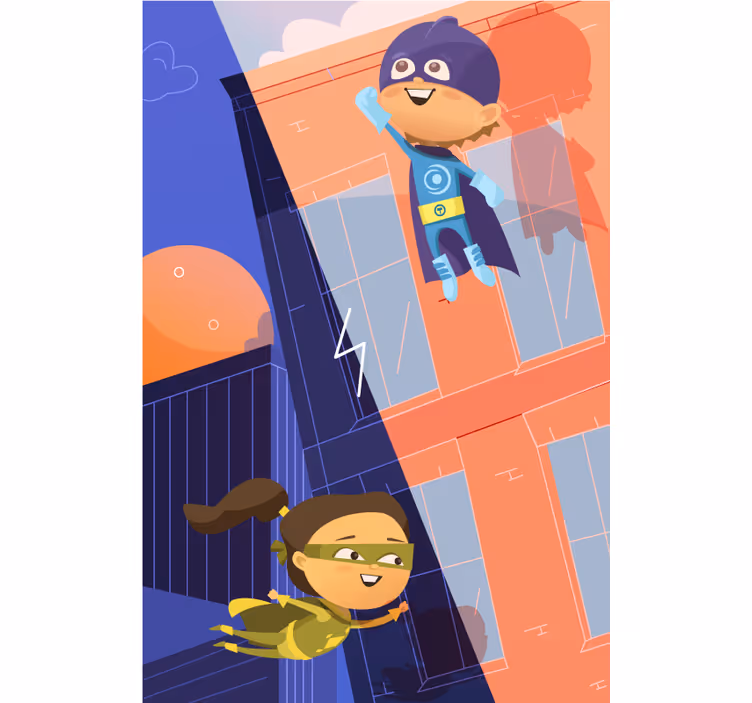 Superkidsroleta superhrdina - TenStickers