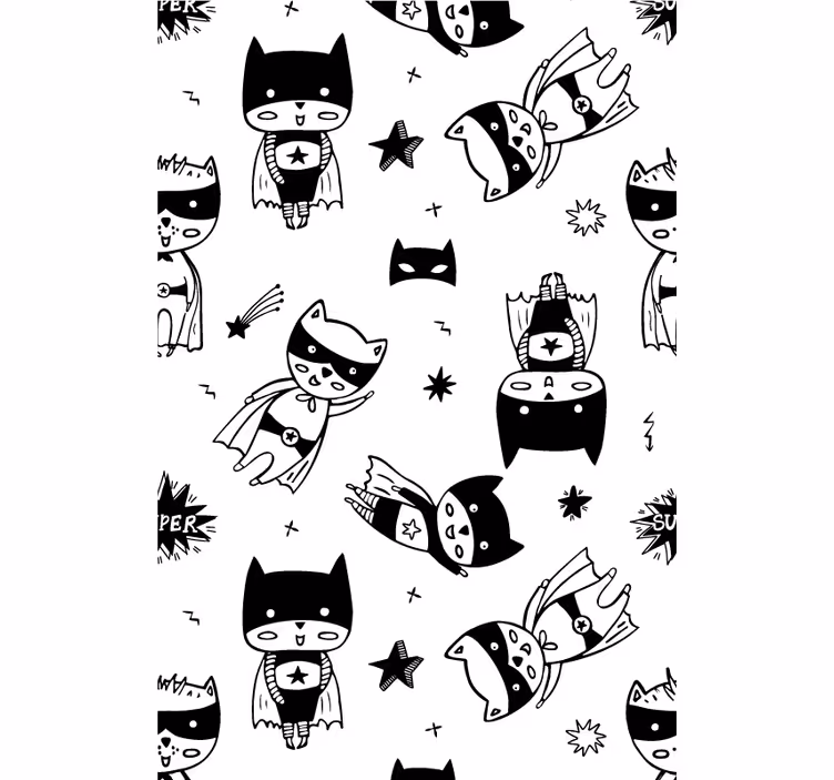 Kreslený superhrdinovéroleta superhrdina - TenStickers