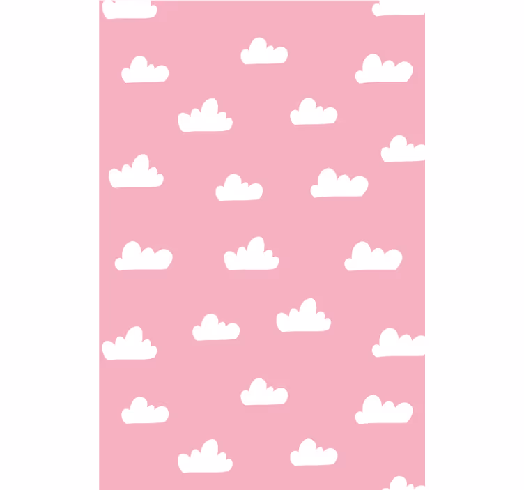 Růžový vzor cloudroleta - TenStickers