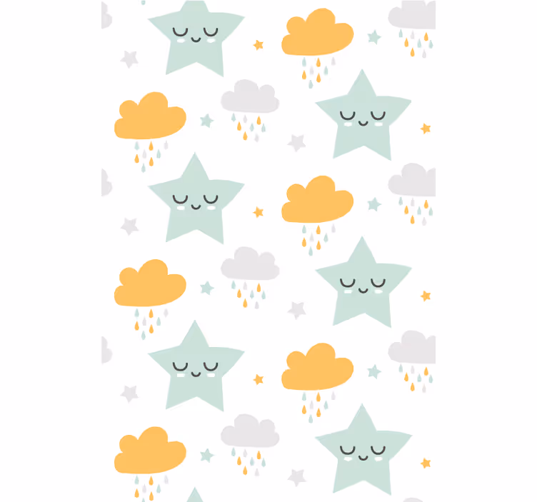 Ospalé mraky vzor Roleta Bebé - TenStickers