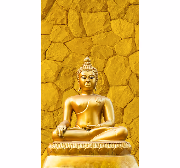 Zlatý buddha zen žlutároleta - TenStickers