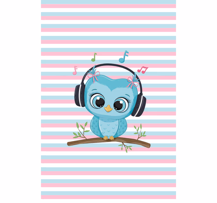 Hudební ilustrace sova zvířecí roleta - TenStickers