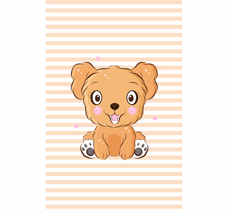 Roztomilé štěně ilustrace Roleta a zvířata - TenStickers