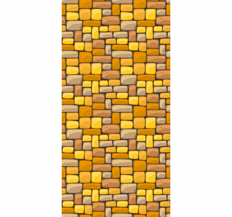 Obdélníková žlutá mozaika Roleta textura a vzor - TenStickers