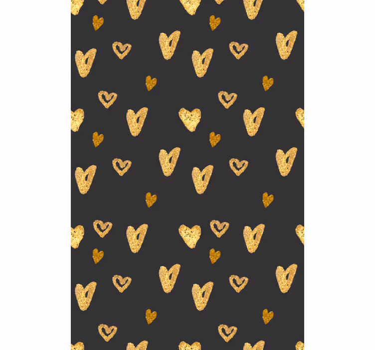Zlaté srdce vzor Romantická roleta - TenStickers