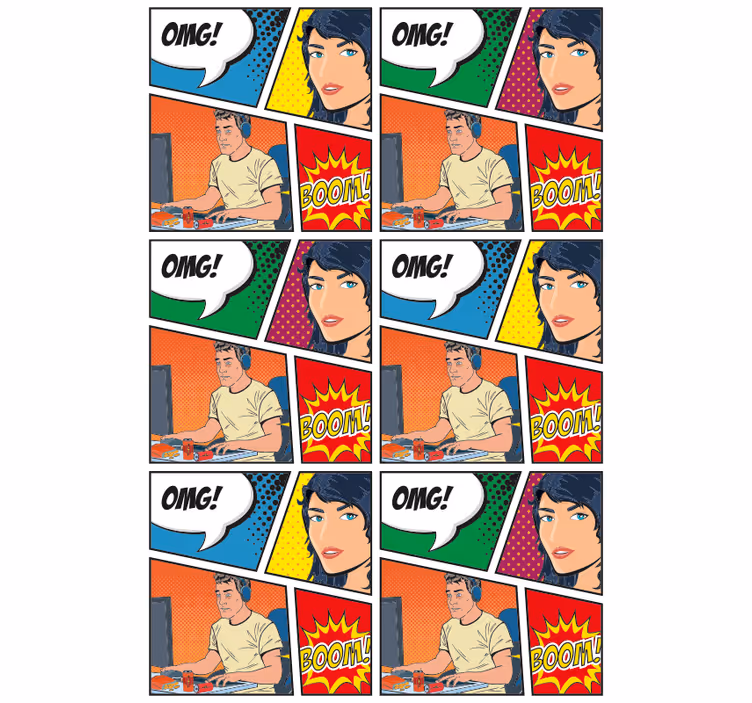 Hráčská zábava geek roleta - TenStickers
