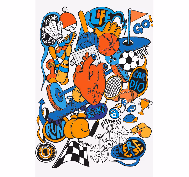 Koláž umělecké sportovníroleta - TenStickers