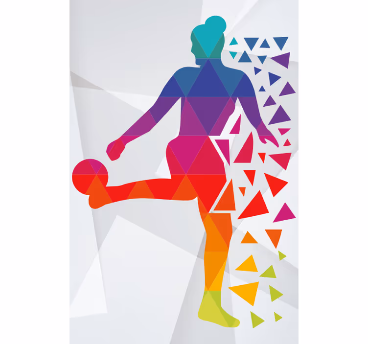 Geometrický fotbalista Roleta Sport - TenStickers