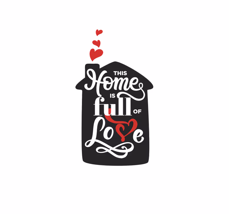 Domov plný znamení lásky Romantická roleta - TenStickers
