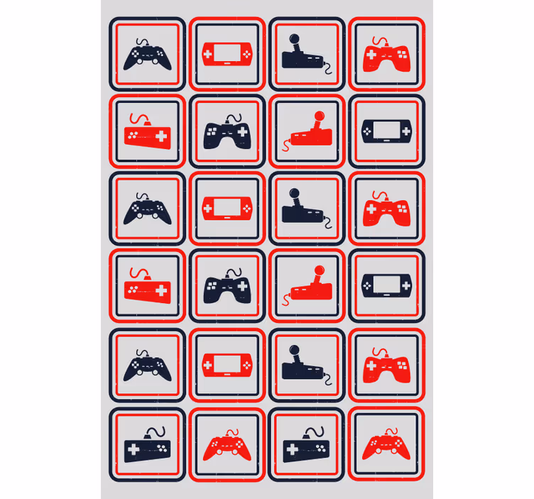 Retro šedé ovladače geek roleta - TenStickers