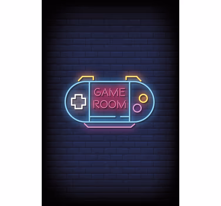 Herna s neonovým světlem geek roletou - TenStickers