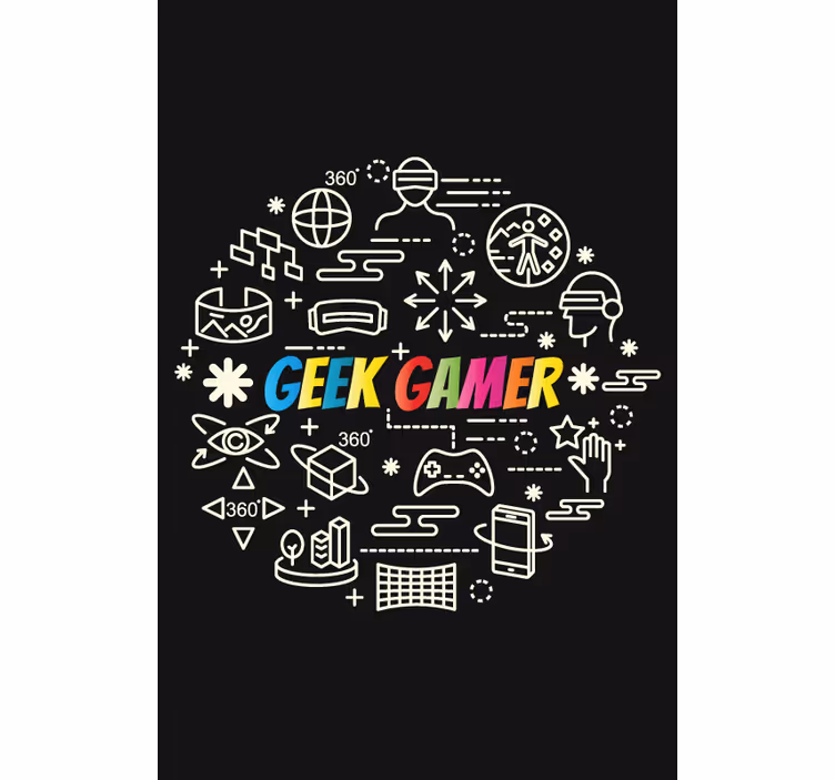 Herní čmáranice Roleta Geek - TenStickers