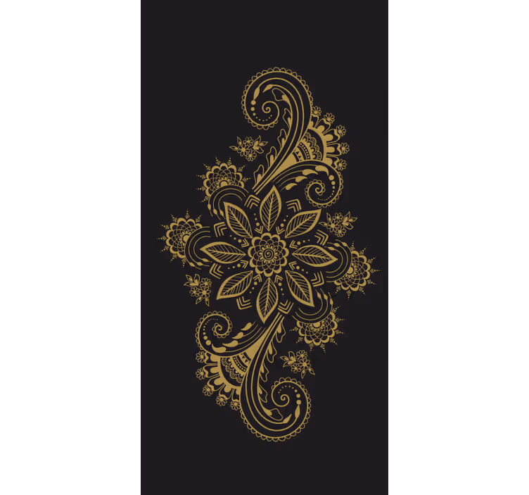 Ilustrace mehndi ornament obývací pokojroleta - TenStickers