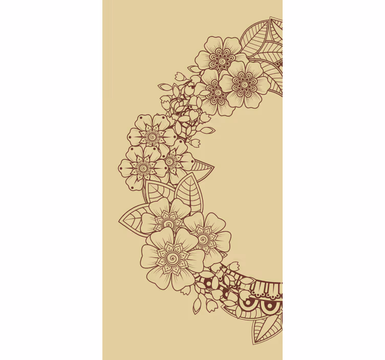 Mandala kruh s květinami elegantníroleta - TenStickers