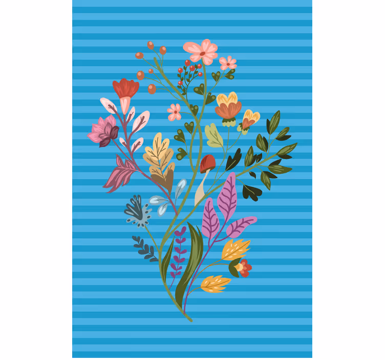 Botanické uspořádání Květinová roleta - TenStickers