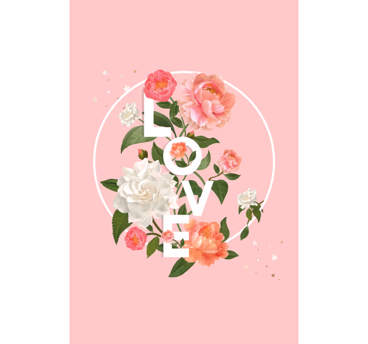 Miluji květinový design Romantická roleta - TenStickers