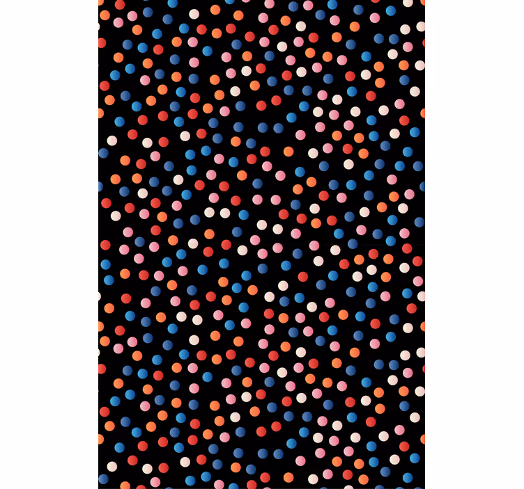 Růžové, modré, oranžové a červené tečky na roletě - TenStickers