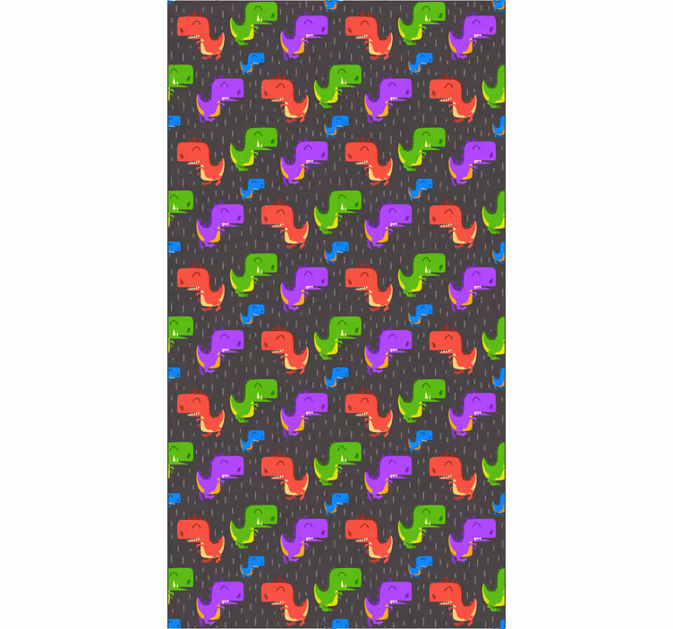 Barevné černé vzory Roleta dinosaurus - TenStickers