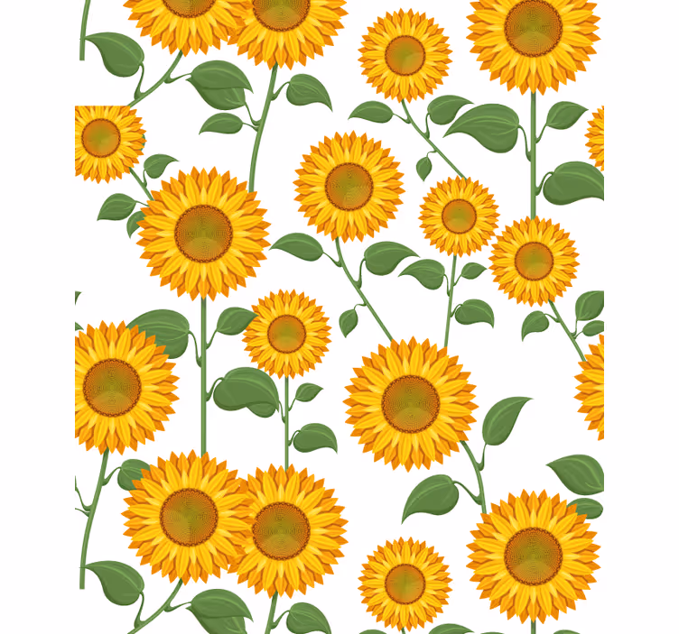 Botanický motiv slunečnice Roleta Květiny a rostliny - TenStickers