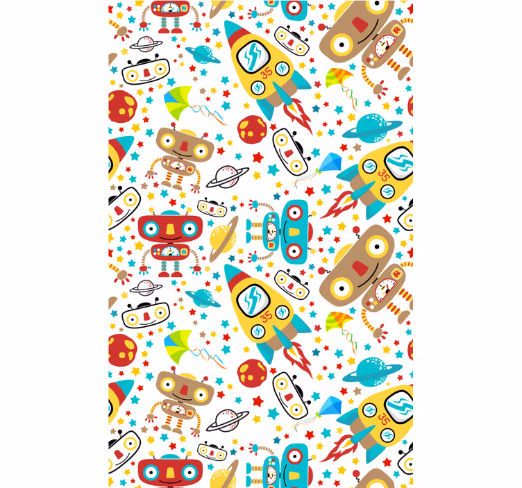 Futuristické s roboty téma dětskéroleta - TenStickers