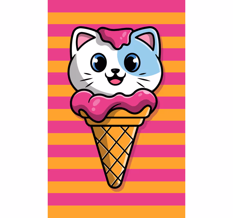 Kočičí zmrzlina zvířecí roleta - TenStickers
