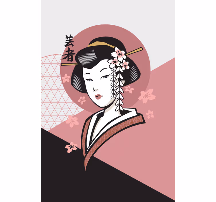 Krásná gejša japonská originální roleta - TenStickers