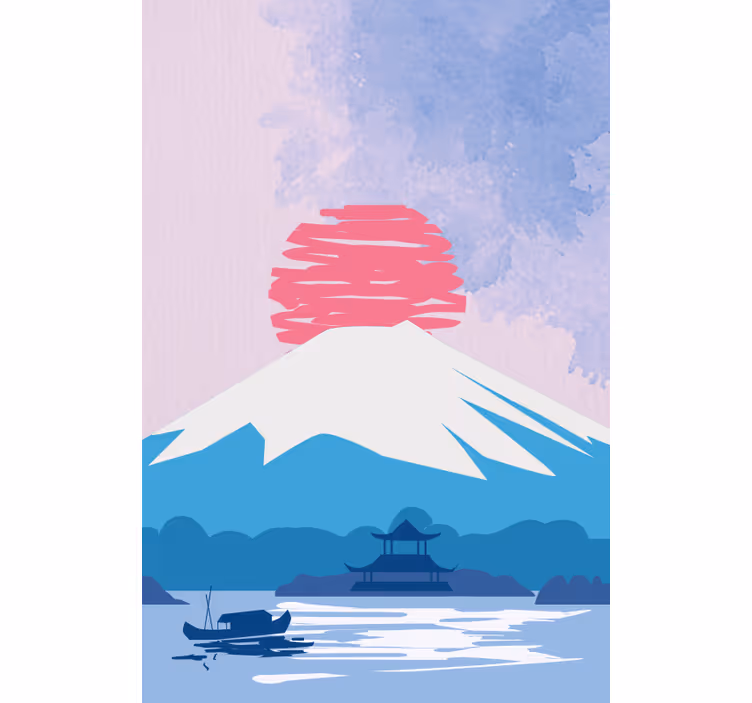 Krajina hory fuji Originální roleta - TenStickers