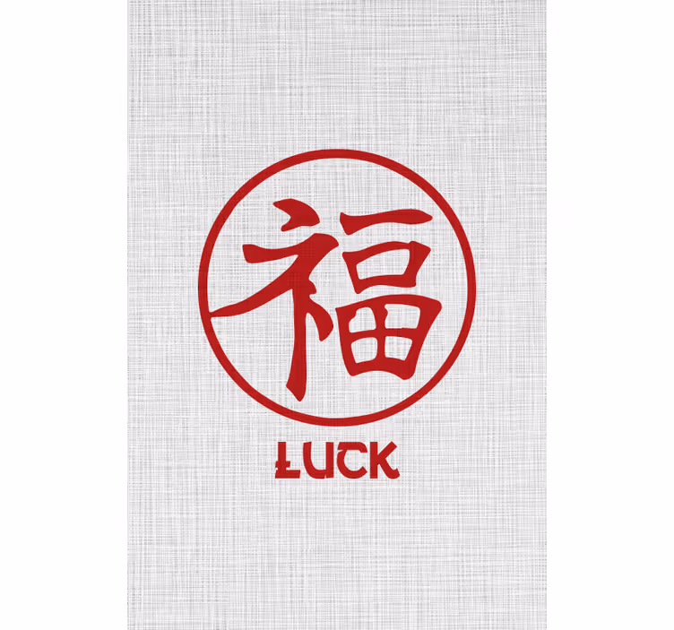 Japonská kaligrafie štěstí textroleta - TenStickers