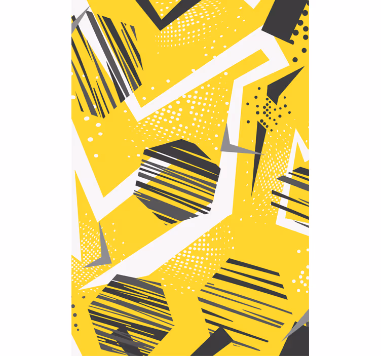 žlutá dynamická geometrie Moderní roleta - TenStickers