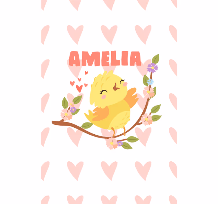 Roztomilý ptačí design Osobní roleta - TenStickers