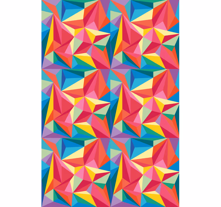 Vícebarevný geometrický obrazroleta malba - TenStickers