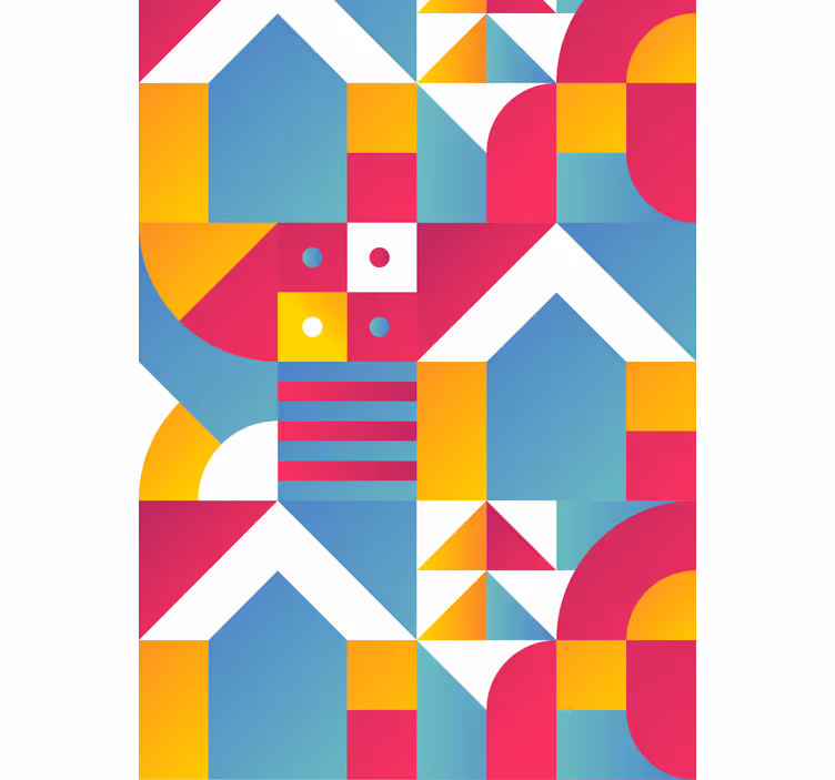 Geometrické městské vzory Moderní roleta - TenStickers