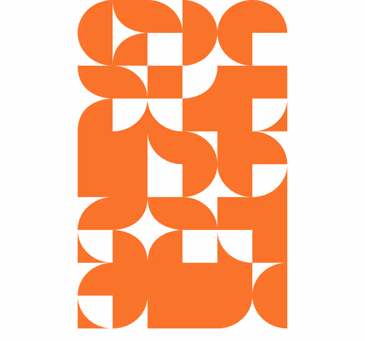 Geometrické oranžové vzory Moderní roleta - TenStickers