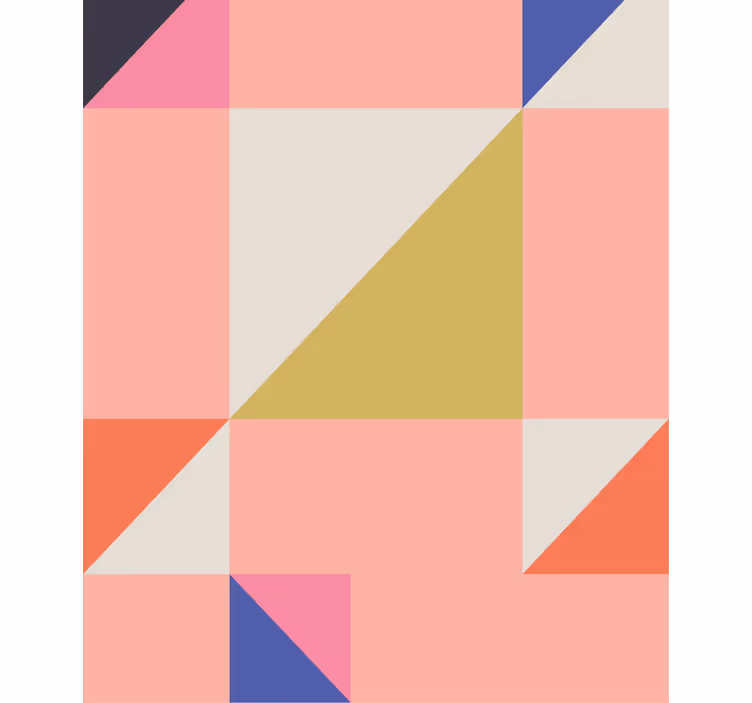 Geometrické barevné bloky Rustikální roleta - TenStickers