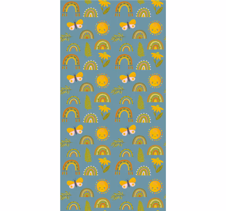 Slunečný duhový design Roleta stromy - TenStickers