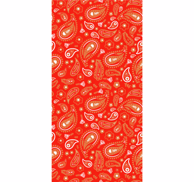 červený paisley vzor Květinová roleta - TenStickers