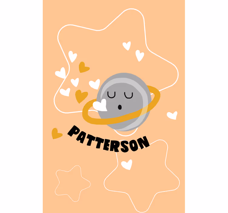 Srdeční saturn se jménem Roleta děti - TenStickers