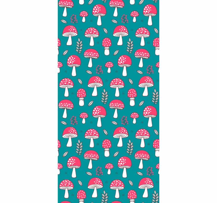 Hravý houbový vzor Zábavní roleta - TenStickers