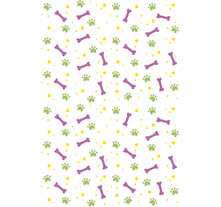 Barevné psí tlapky a kostiroleta děti - TenStickers