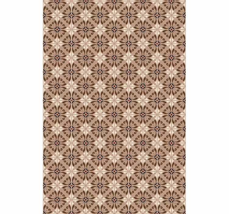 Roleta textura a vzor hnědý geometrický motiv - TenStickers