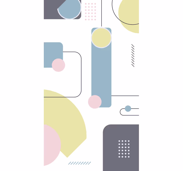 Hrají geometrické tvary Moderní roleta - TenStickers