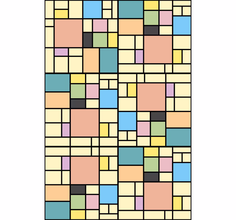 Patchwork barevné bloky žaluzie do obývacího pokoje - TenStickers