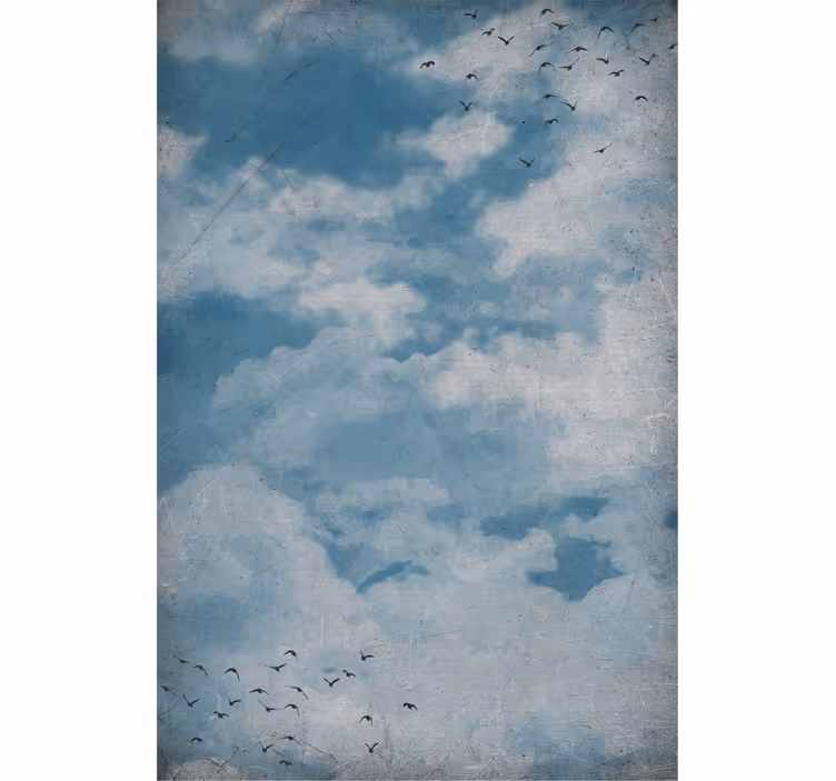 Vintage styl malba cloudroleta - TenStickers