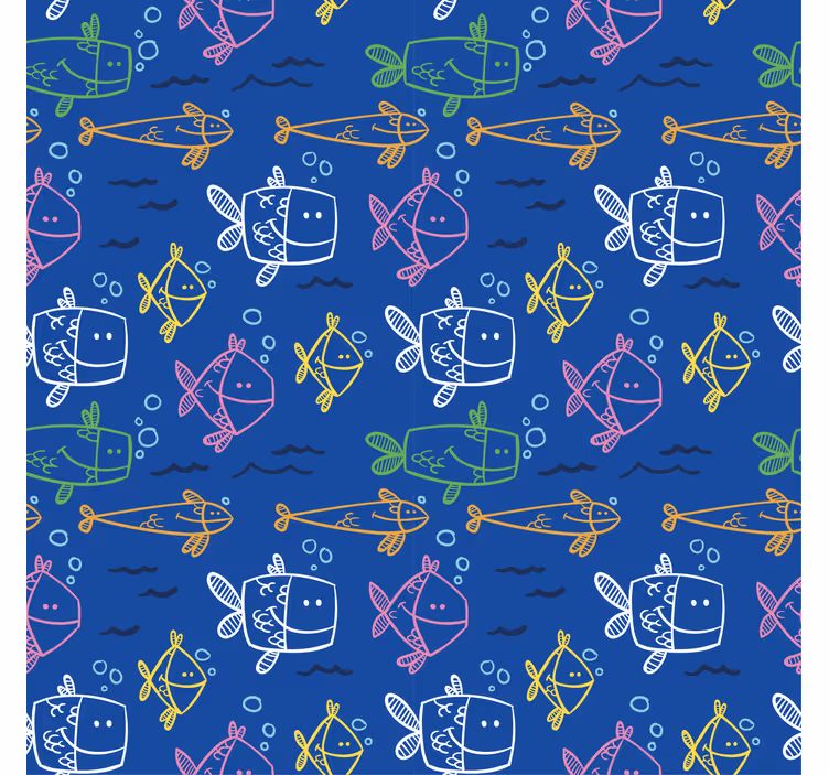 Legrační rybí vzor zvířecí roleta - TenStickers