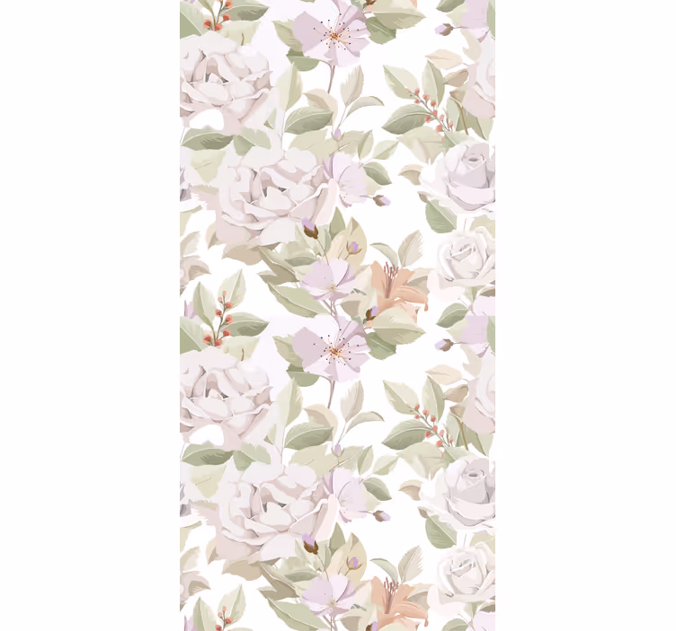 Elegantní botanické složení Květinová roleta - TenStickers