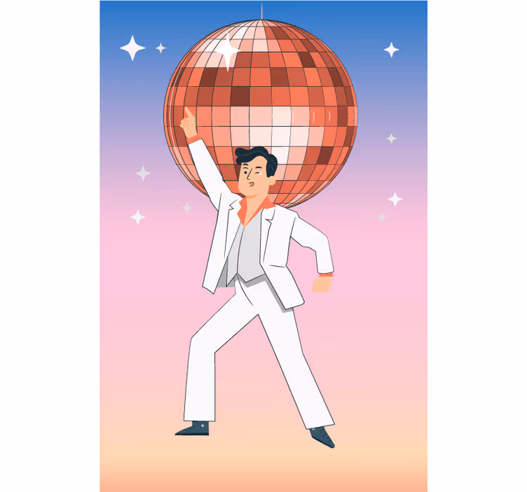 Disco koule s barvami teenagerské nevidomé - TenStickers