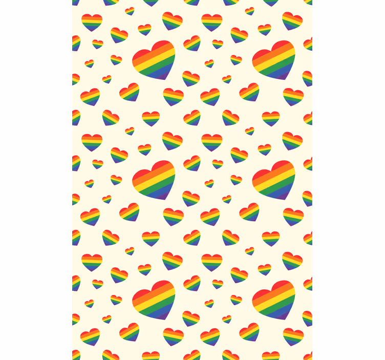 Lgtb srdce vzor Romantická roleta - TenStickers