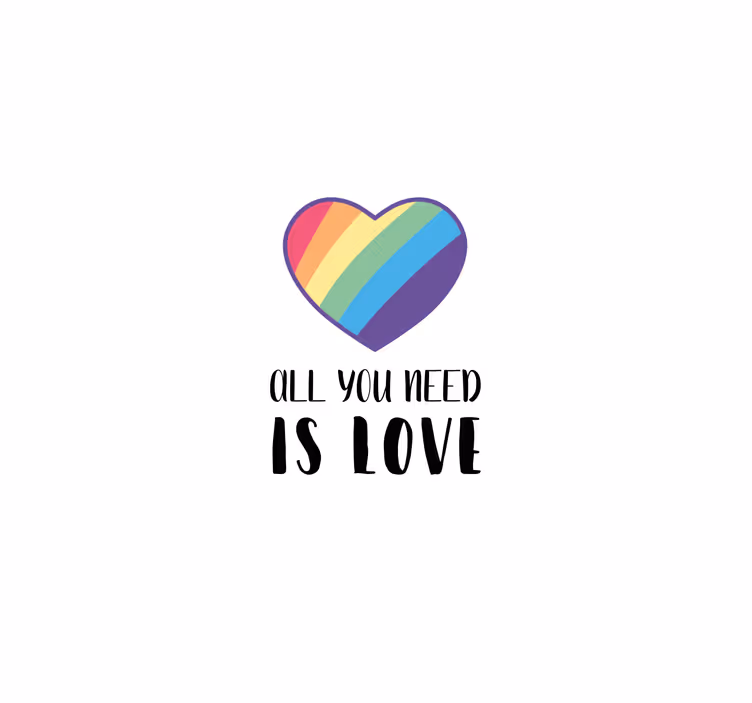 Sociální lgbt symbol lásky ostatní nevidomí - TenStickers