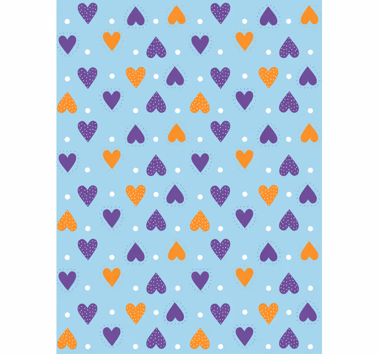 Vzor modré srdce Romantická roleta - TenStickers